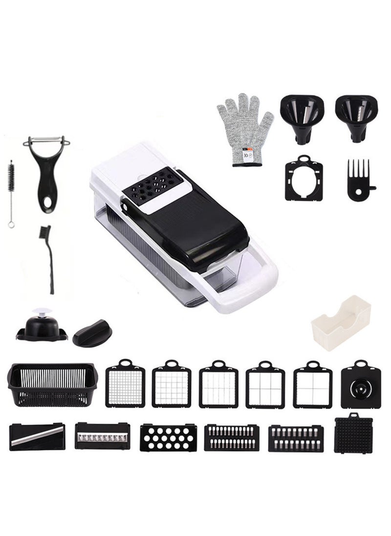25-Piece Multifunctional Vegetable Chopper Cutter Slicer And Dicer Tool