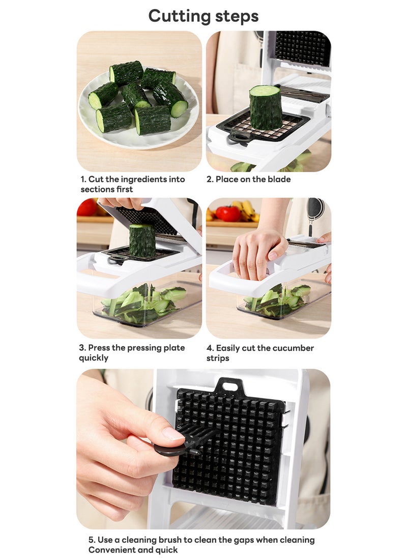 25-Piece Multifunctional Vegetable Chopper Cutter Slicer And Dicer Tool