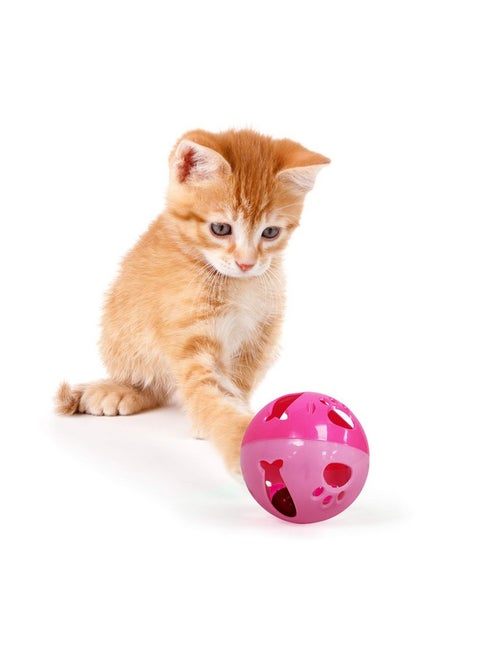 Pets First Large Size Cat Ball with Bell Toy for Cats Kittens and Other Animals - Hours of Play for Pets, Large Size for Extra Fun, Rings As It Moves