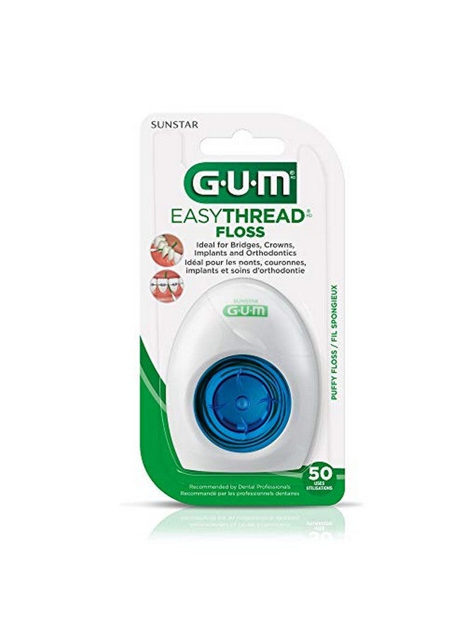 Gum Easythread Threader Floss Expanding Dental Floss For Braces, Bridges, And Implants Built In Rigid Floss Threaders (50 Uses) - Image 2