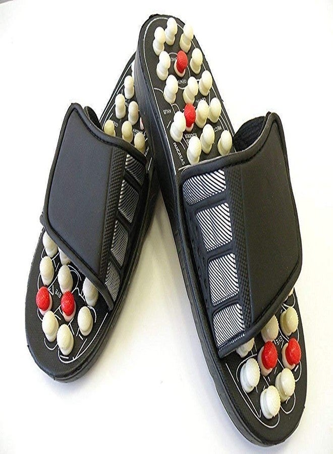 EASY SHOPE Acupressure Spring Paduka Slipper and Magnetic Full Body Massage (Multicolored, Free Size, 1 pair) - Image 1