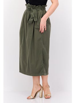 Robe Di Kappa Women Solid Casual Midi Skirt, Dark Green  - Image 2
