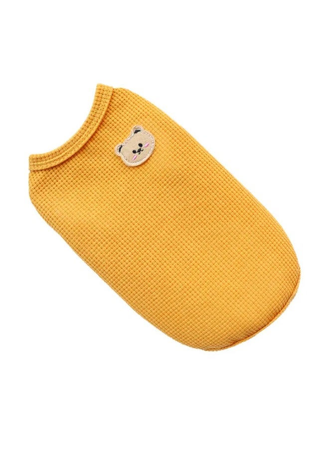 Cotton Dog Shirt Summer Lightweight Pet T-Shirts Soft Breathable Stretchy Cats Dogs Tee Shirt Sleeveless Vest Dog Apparel for Medium Small Dog Clothes (yellow) - Image 1