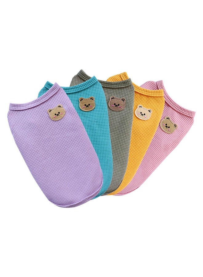 Cotton Dog Shirt Summer Lightweight Pet T-Shirts Soft Breathable Stretchy Cats Dogs Tee Shirt Sleeveless Vest Dog Apparel for Medium Small Dog Clothes (yellow) - Image 2