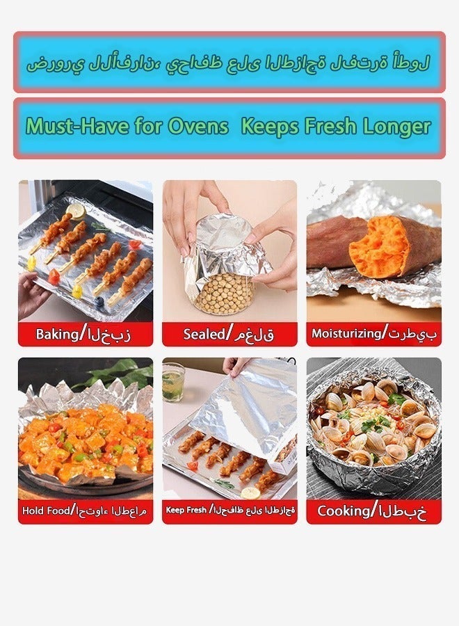 XiuWoo MO a large roll of tin foil 50M long and 45cm wide baking air fryer barbecue - Image 3