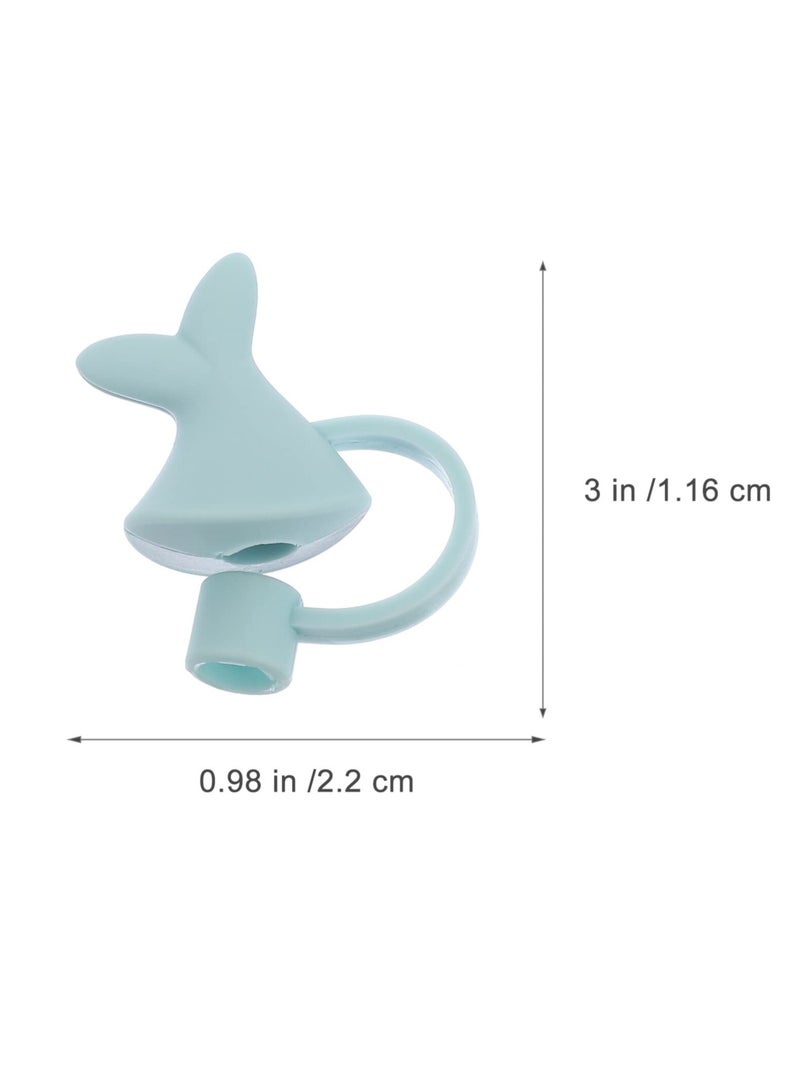 سيوسي 6 Pcs Straw Dust Plug Leakproof Straw, Decor Straw Protector Silicone Straw, For Tumblers Dust Proof Drinking Straw Caps For Reusable Straws Tips Lids - Image 2