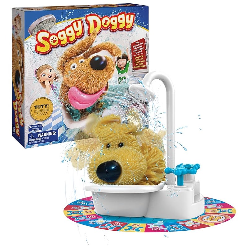 Spin Master Games Soggy Doggy The Showering Shaking Wet Dog AwardWinning Kids Game Board Game for Family Night Fun Games for Kids Toys Games for Kids Ages 4 and up - Image 1