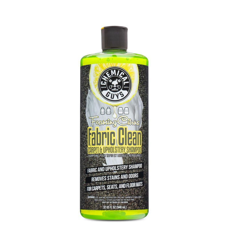 Chemical Guys Foaming Citrus Fabric Clean Carpet & Upholstery Cleaner (Car Carpets, Seats & Floor Mats), Safe for Cars, Home, Office, & More, Extra Large Size 32 fl oz, Citrus Scent - CWS20332 - Image 1