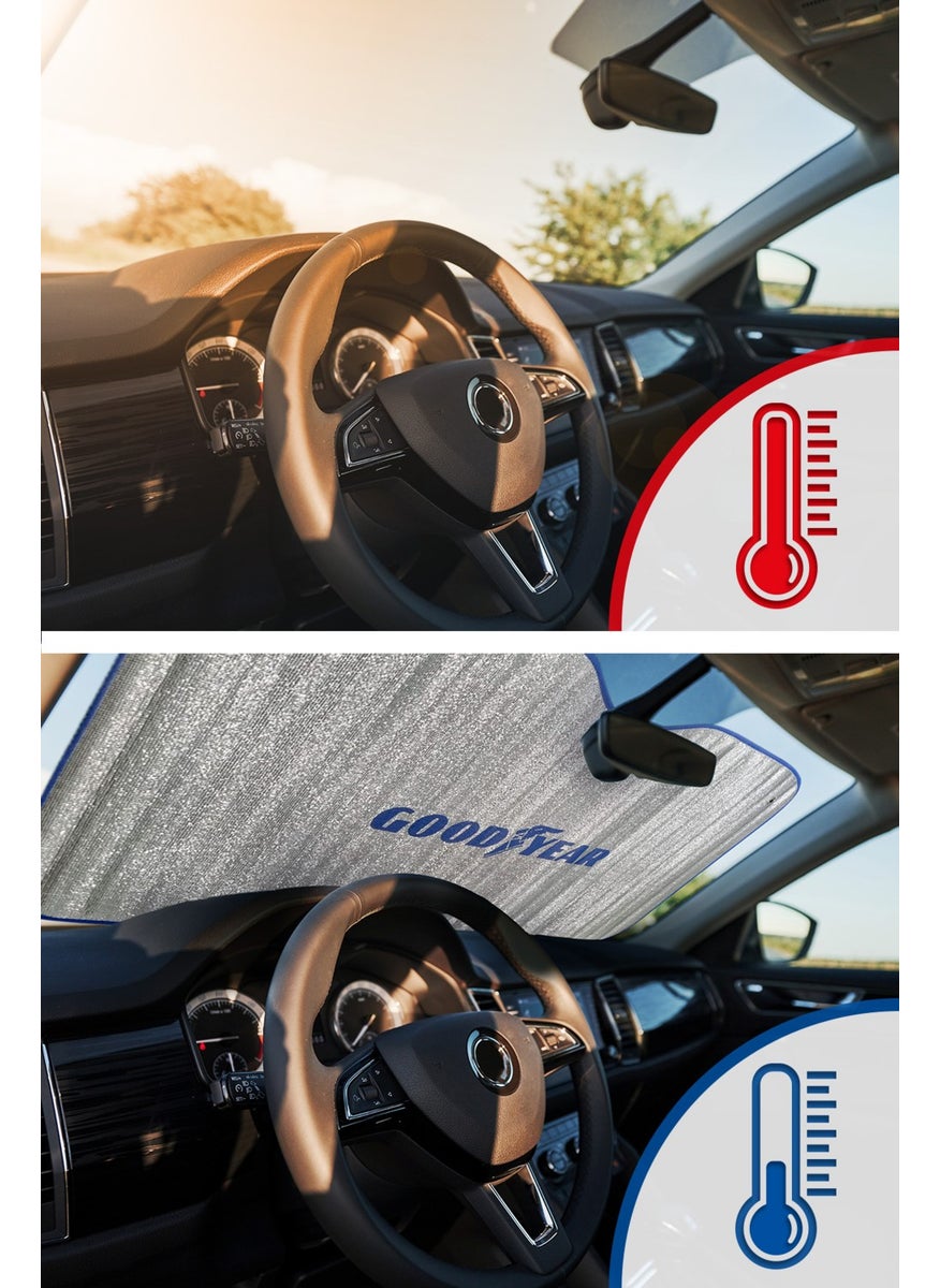 GOODYEAR - ANTI-UV CAR SUNSHADE 120 X 60 CM - Image 1