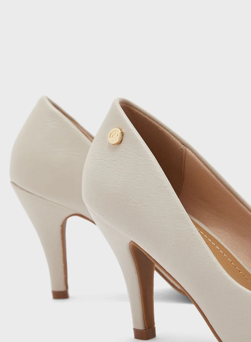 Le Confort Pointed Toe Mid Heel Pump
