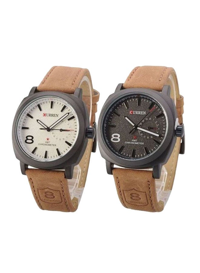 NIBEMINENT Men's Casual Analog Watch Set 8139 - Image 1