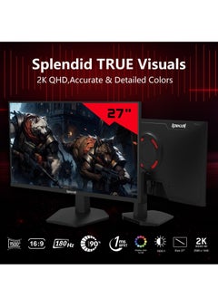 REDRAGON Redragon Gaming Monitor 27" IPS 1ms 2K Flat 180Hz- GM27X5QIPS  - Image 2