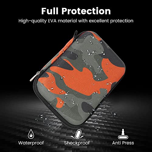 GadgetBite Hard Disk Case External Printed Hard Drive Disk Enclosure Portable Carrying EVA Case Cover Pouch Casing for 2.5-Inch Hard Drive (Army Orange) - Image 5