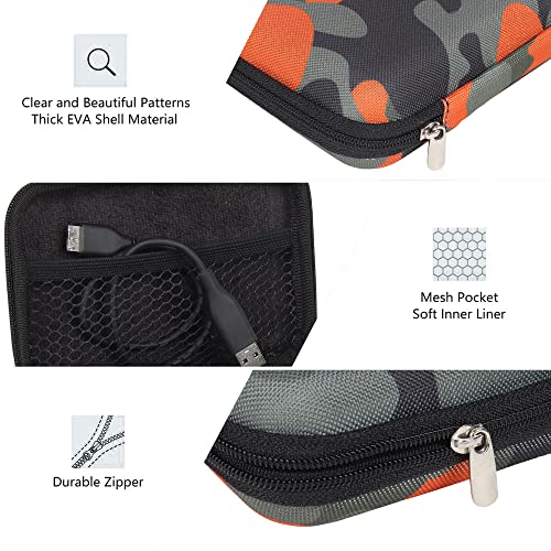 GadgetBite Hard Disk Case External Printed Hard Drive Disk Enclosure Portable Carrying EVA Case Cover Pouch Casing for 2.5-Inch Hard Drive (Army Orange) - Image 3