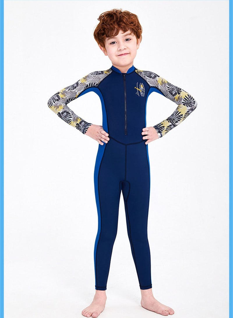 DIVE & SAIL Keep Warm Children Diving Suit Three-layer High Elastic Wetsuit For Bosy Blue - Image 1