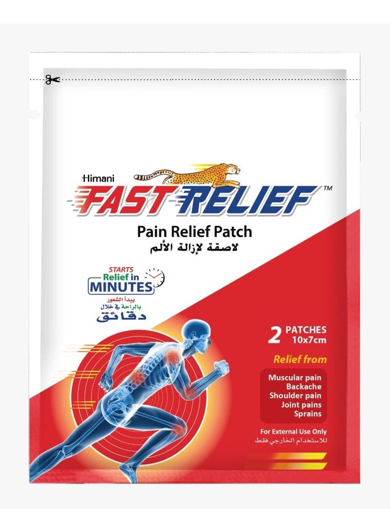 Himani Fast Relief Pain Relief Patch Relief From Backache Muscle & Joint Pains And Sprains In Minutes 10 X 7Cm 2 Patches - Image 1
