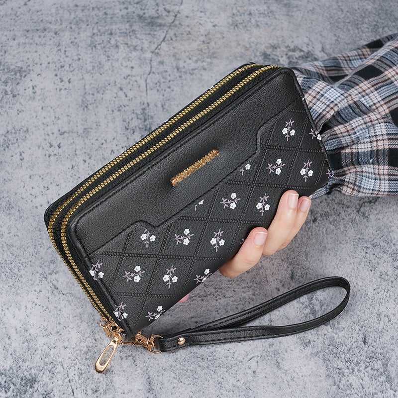 Multifunctional Solid Color PU Leather Wallet, RFID Blocking Design Portable Daily Storage Purse for Cards Cash Coin Business Use - Image 1