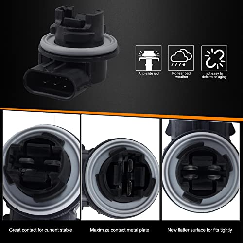 HERCOO Parking Turn Signal Light Socket Front Blinker Lamp Holder Compatible with Ford F250 350 Super Duty 1999-2003 - Image 2