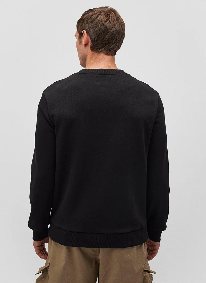MAVI Crew Neck Black Basic Sweatshirt