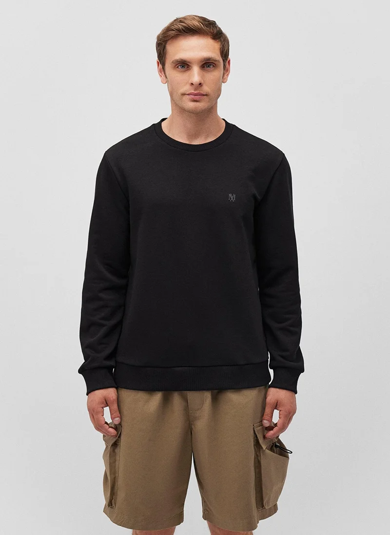 MAVI Crew Neck Black Basic Sweatshirt