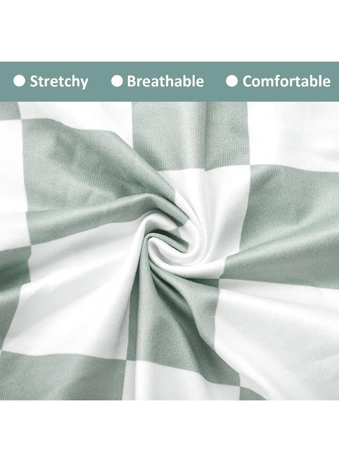 DILIMI غطاء وسادة الرضاعة DILIMI، غطاء قابل للإزالة ومرن لوسائد الرضاعة، غطاء فائق النعومة ومريح للبنات والأولاد، تصميم مربعات متداخلة - Image 2