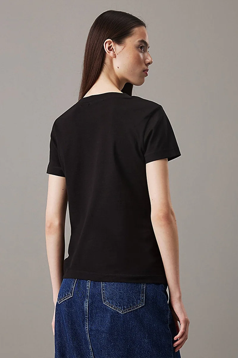 Calvin Klein Jeans Ck Black Slim Monogram T-Shirt for Women | Best Price UAE