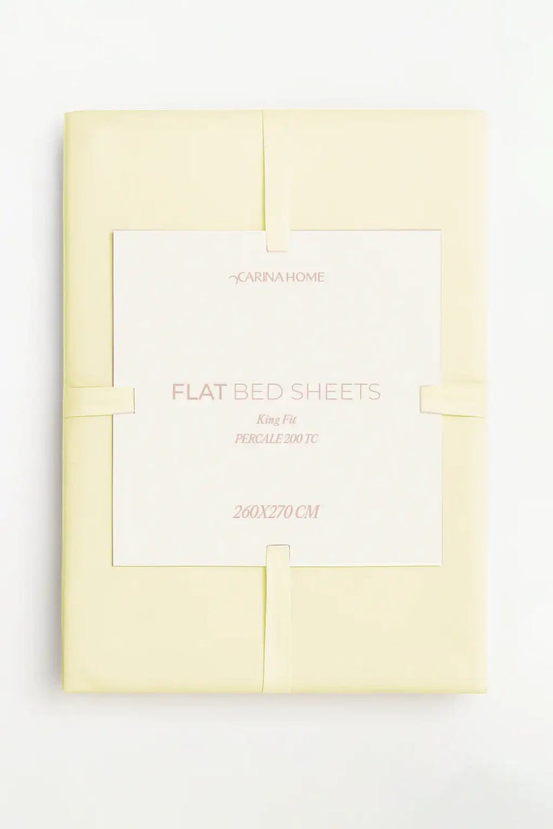 Percale Flat King Bedsheet (TC200)
