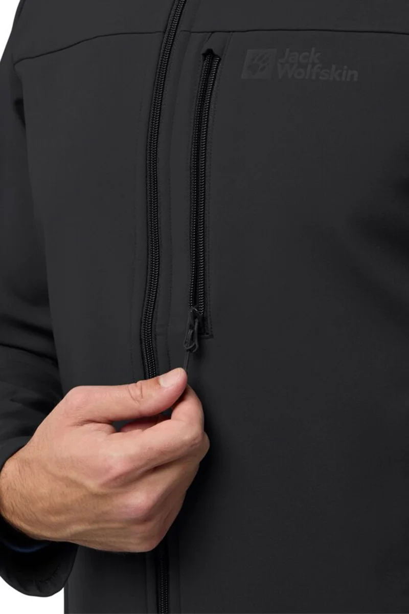 Jack Wolfskin JACK WOLFSKİN Whirwind Men A62521-6000 Men's Black Coat&Jacket