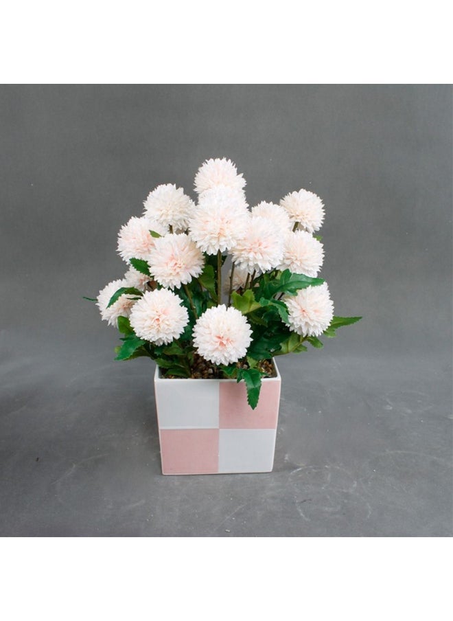 DANUBE HOME Danube Home Eternal Bliss Blush Pink Flower With Pot - 25.4X25.4X36.2 Cm Low-Maintenance Artificial Flower Decoration For Home & Office Indoor Decor Accessory Decorative Home Accessories 