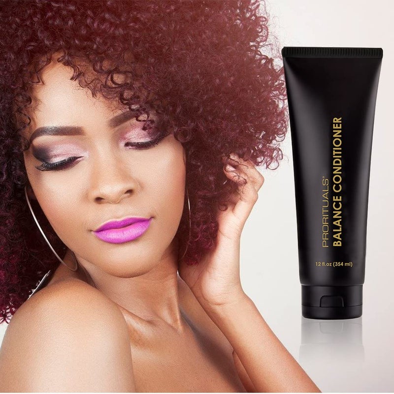 Prorituals Balance Conditioner - Hair Conditioner for Women, Deep Conditioning for Dry Damaged Hair, Moisturizing Care with Vitamin E, Color-Safe & Sulfate-Free, 12 fl oz - Image 3