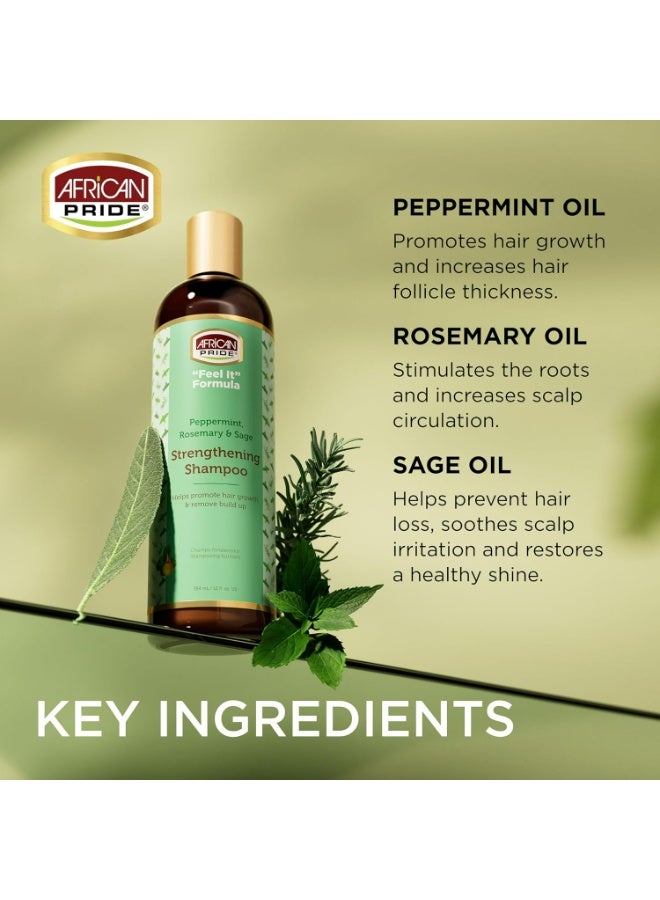 African Pride Peppermint Rosemary And Sage Strengthening Shampoo 354 ML - Image 1