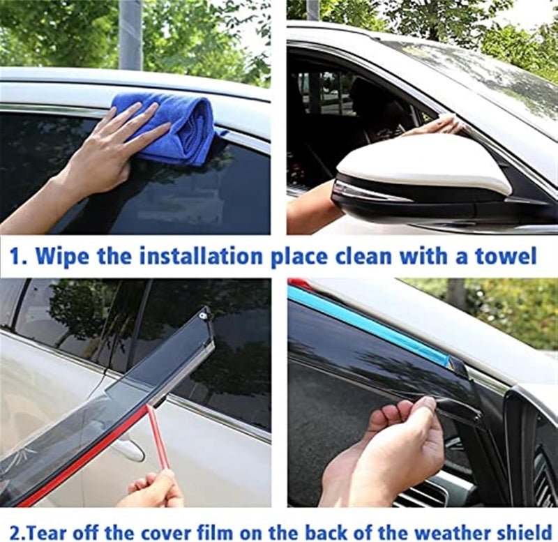 DEMULAX Car Windows Visor for Fiat Bravo Sport Ritmo - Image 3