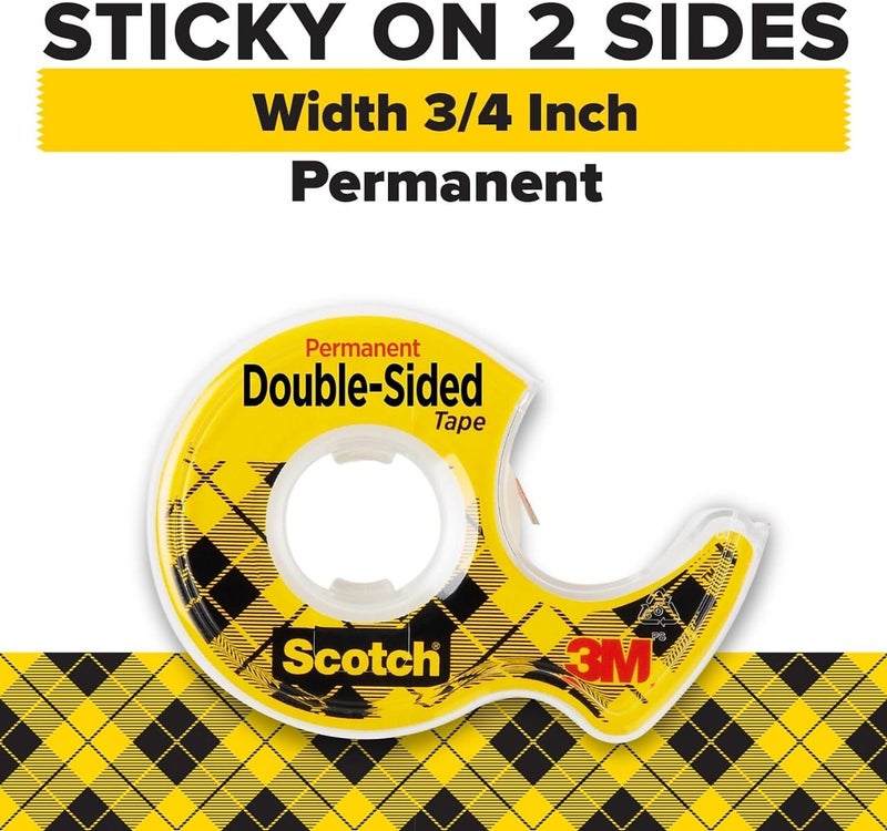 Scotch  Double-Sided Removable Tape with Dispenser, 3/4-Inch x 400-Inch, Clear – 1-Pack - Image 2