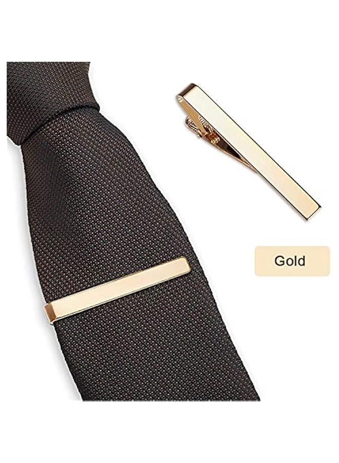 GELESE Tie Clips for Men, 3 Pack Classic Tie Clip Silver Gold Black Necktie Tie Bar Pinch Clips Suitable for Wedding Anniversary Business - Image 5