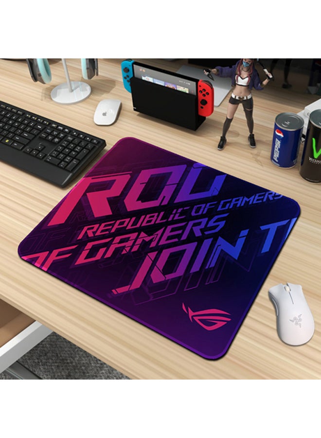 ROG Special Game Super Mouse Pad 4mm Thick Lock Edge Cloth Office Large Wholesale-Color:350x 300x 4mm Edging-Pattern:ROG 【10-19】  - Image 2