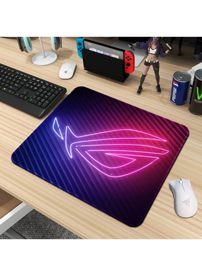 ROG Special Game Super Mouse Pad 4mm Thick Lock Edge Cloth Office Large Wholesale-Color:350x 300x 4mm Edging-Pattern:ROG 【10-19】  - Image 1