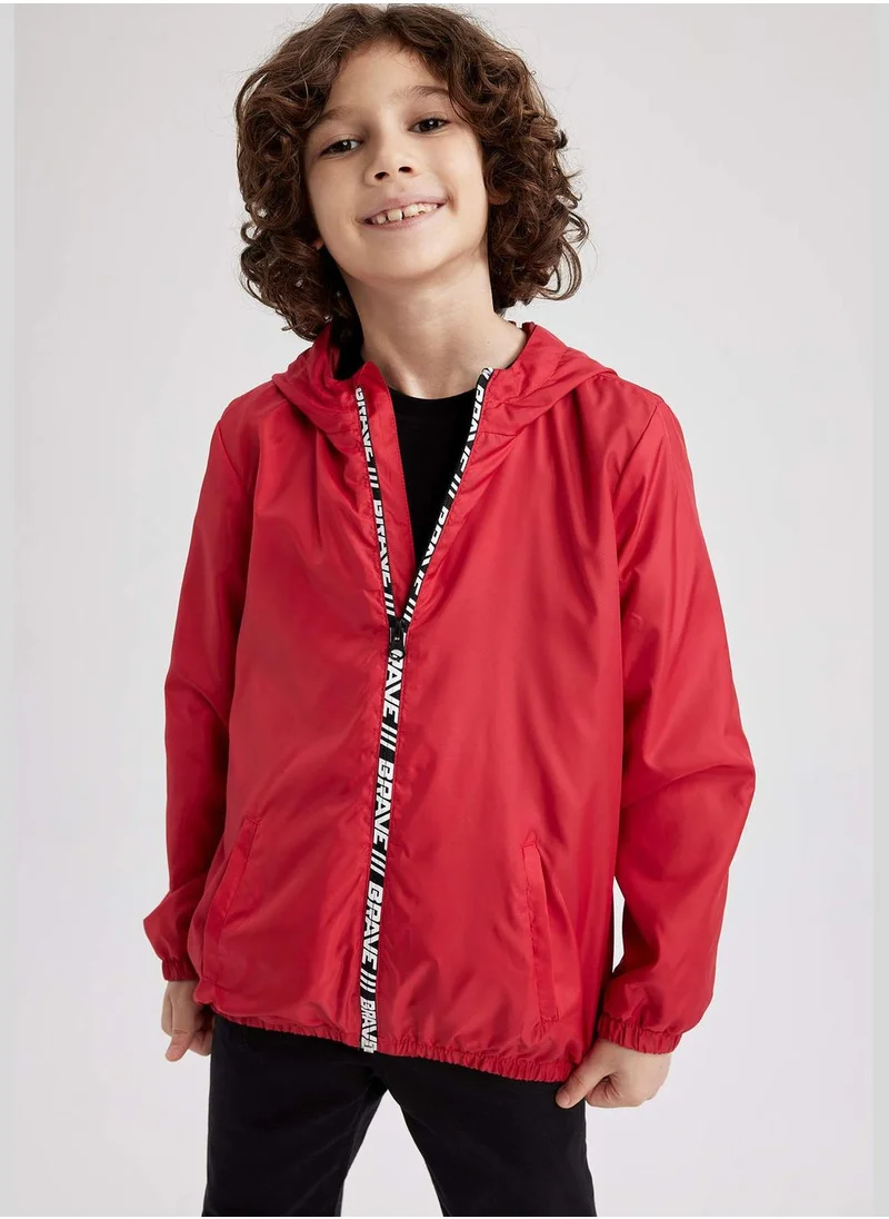 DeFacto Boy Hooded Long Sleeve Raincoat