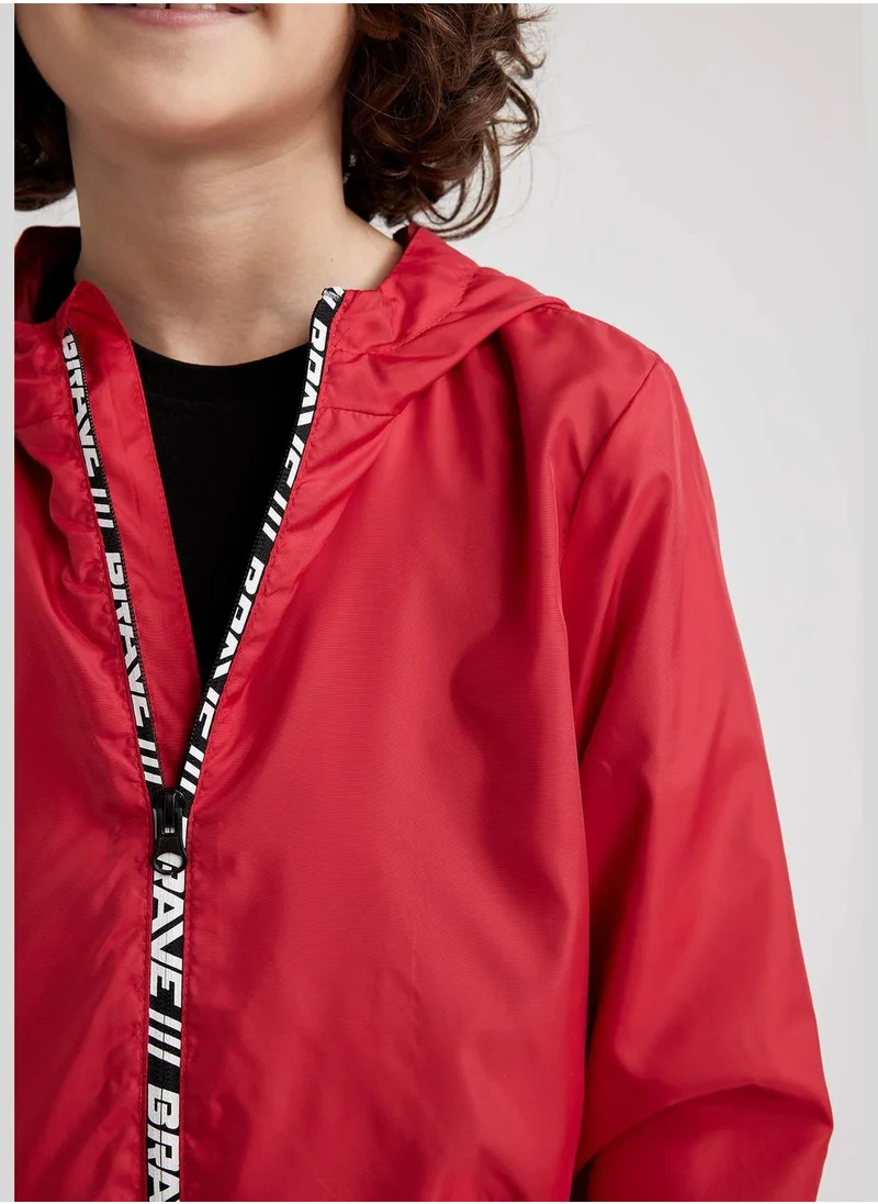 DeFacto Boy Hooded Long Sleeve Raincoat