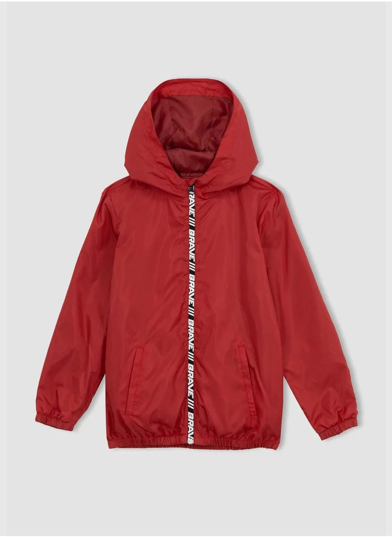 DeFacto Boy Hooded Long Sleeve Raincoat