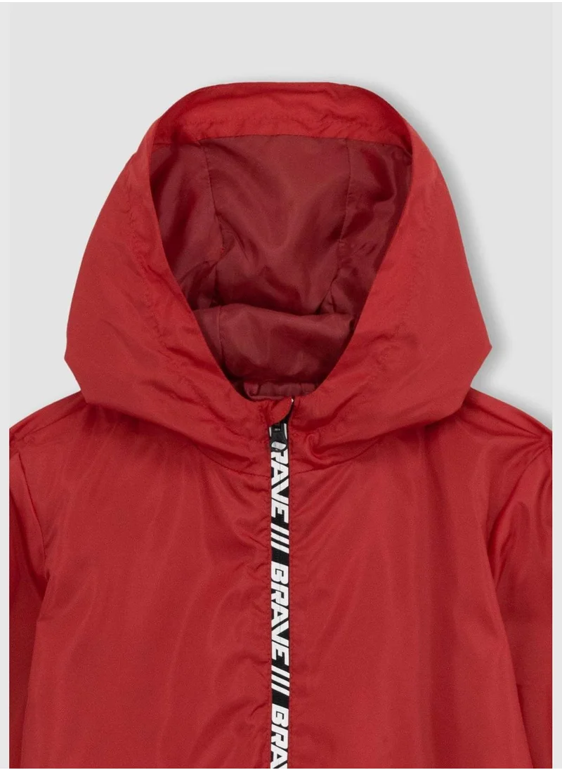 DeFacto Boy Hooded Long Sleeve Raincoat