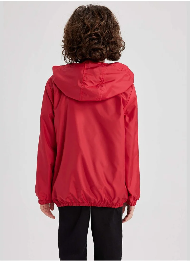 DeFacto Boy Hooded Long Sleeve Raincoat