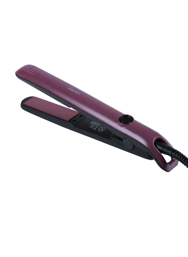 DOMEA Ceramic Hair Straightener, 220°C Fast Heating, 360° Swivel Cable, One-Touch ON/OFF, Ionic Technology, Salon-Quality Styling for Straight, Wavy, Thin & Fine Hair - Image 1