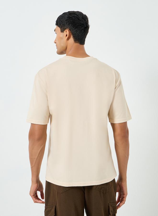 ستايلي تيشيرت رجالي بطبعة جرافيك قصة واسعة - Image 4