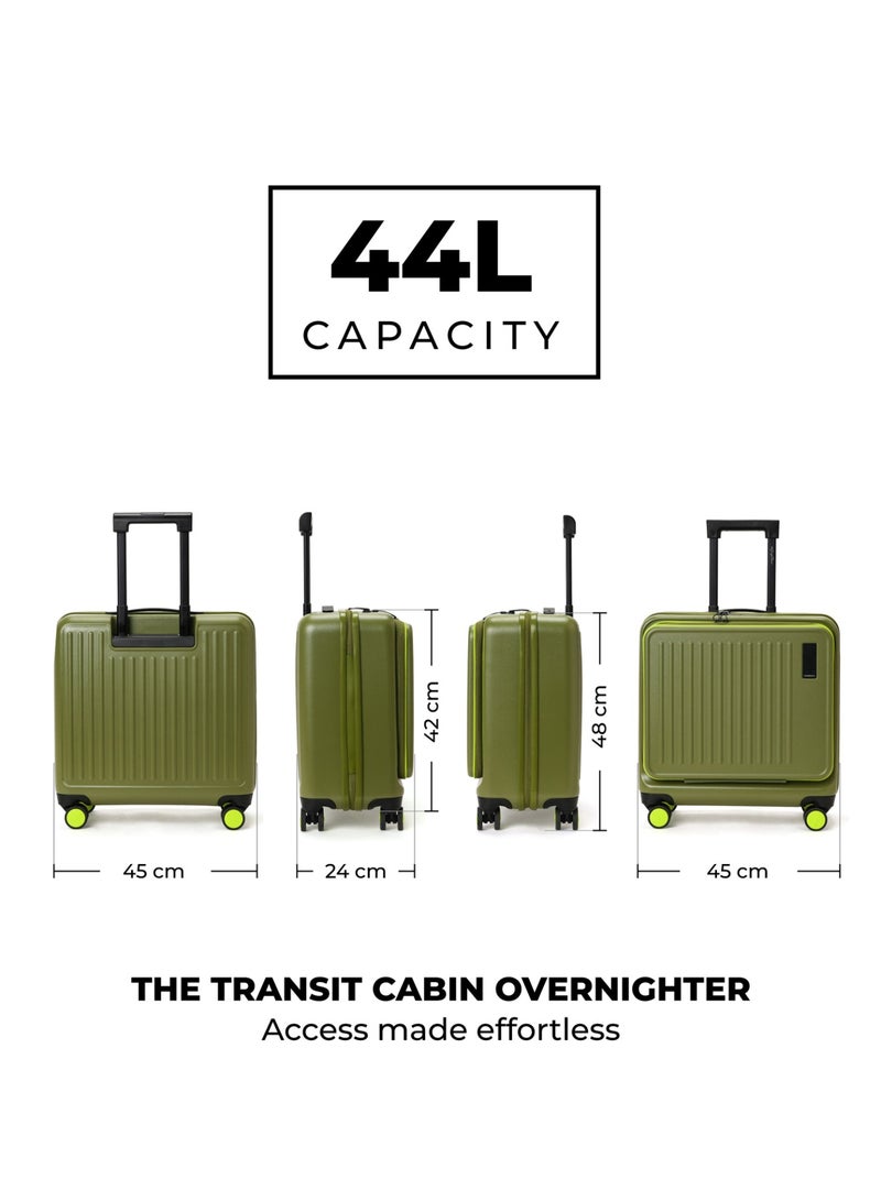 Mokobara Transit Cabin Overnighter | 44L | Fits 15.6-inch Laptop | German Makrolon Polycarbonate Shell | TSA Lock & Silent Wheels | Olive(So Matcha Limeray 2.0) - Image 5