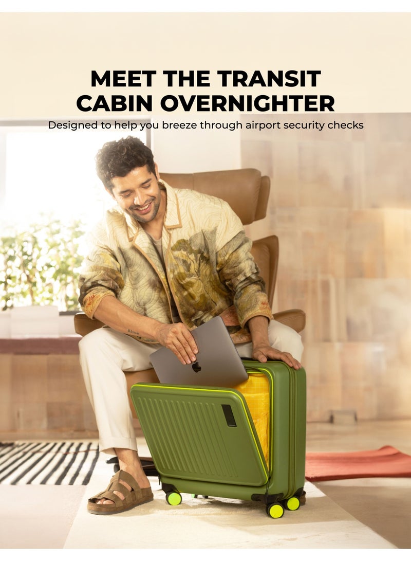 Mokobara Transit Cabin Overnighter | 44L | Fits 15.6-inch Laptop | German Makrolon Polycarbonate Shell | TSA Lock & Silent Wheels | Olive(So Matcha Limeray 2.0) - Image 2