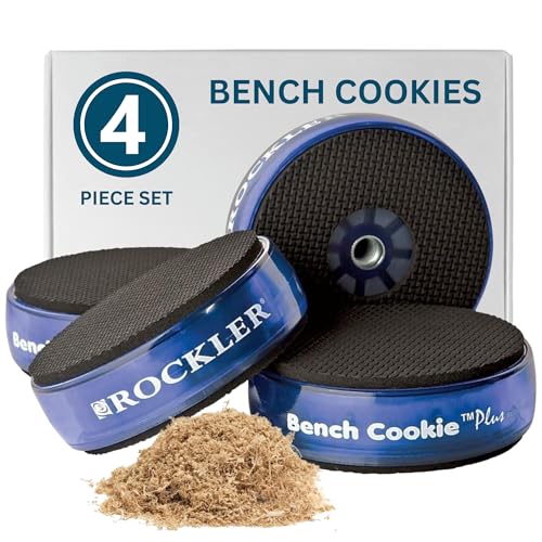 Rockler Work Bench Cookies Plus Work Grippers (4 Pack) – Rockler Bench Cookies Protect Workpiece from Scratches and Benchtop Debris - Woodworking Kit for Most Average-Sized Panels - Image 1