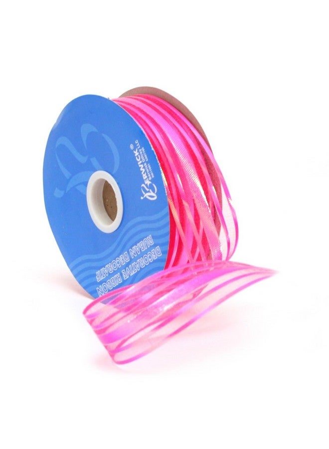 Berwick Halo Sheer Craft Ribbon, 11;4Inch Wide By 25Yard Spool, Fuchsia - Image 2