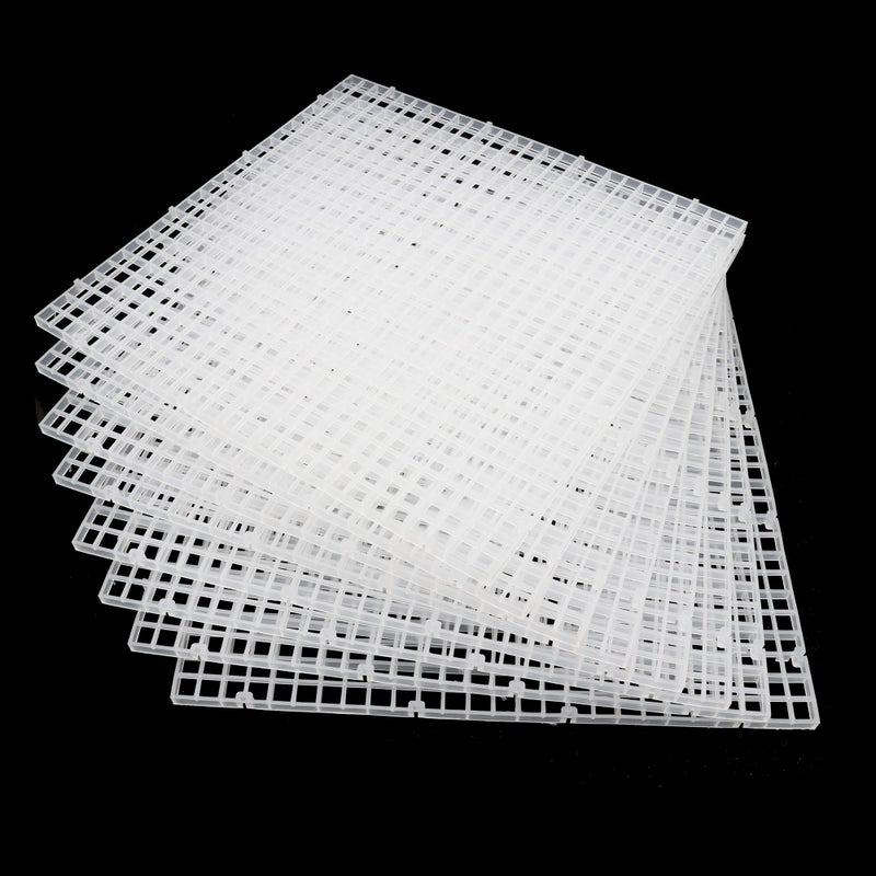 ALEGI Aquarium Fish Tank Bottom Isolation 8 Pcs, Plastic Egg Crate Grid Divider Tray Egg (L 8pcs) - Image 1
