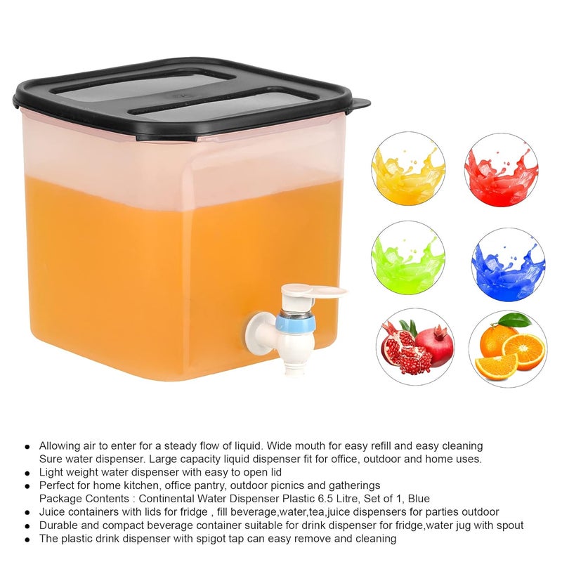 Cutting EDGE Cutting EDGE Dispenser Jar for Juice Drinks Water and Beverages at Picnic Office Restaurant with SpigotFaucet Square Shape Container Best for Outdoor45L Capacity with Black Lid White Tap  - Image 3