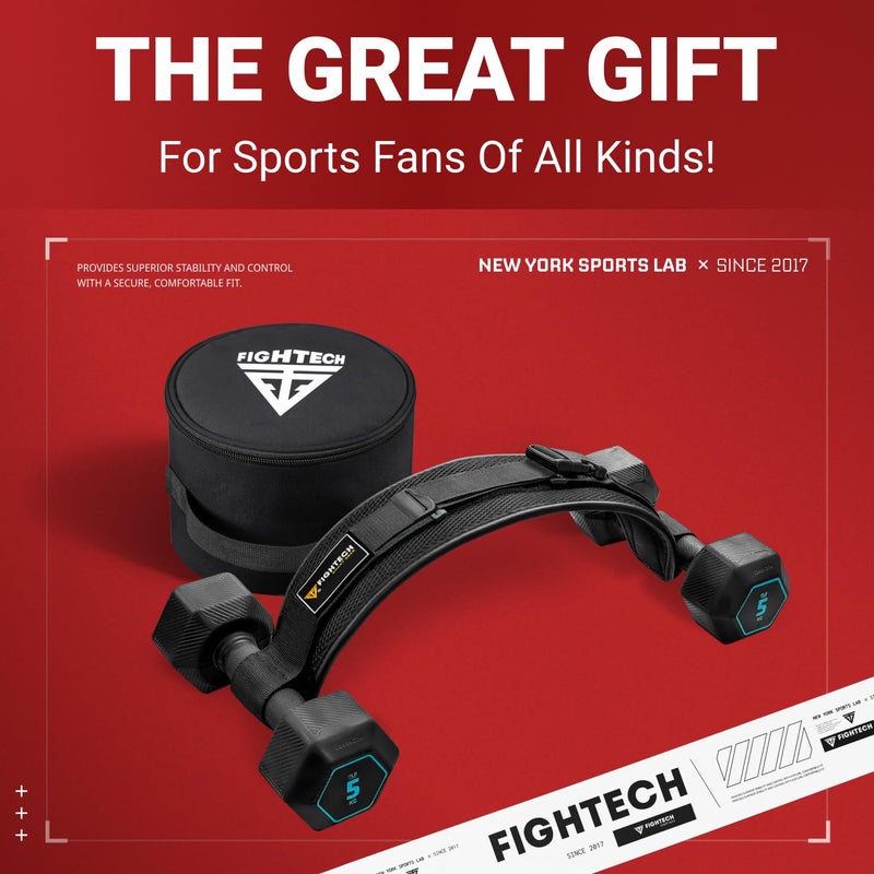 FIGHTECH Exercise Hip Thrust Belt with Slip-Resistant Padding - Easy to Use with Dumbbells, Kettlebells, or Plates - Protects Your Hips for Gym, Home Workouts, or On the Go (Black) - Image 2